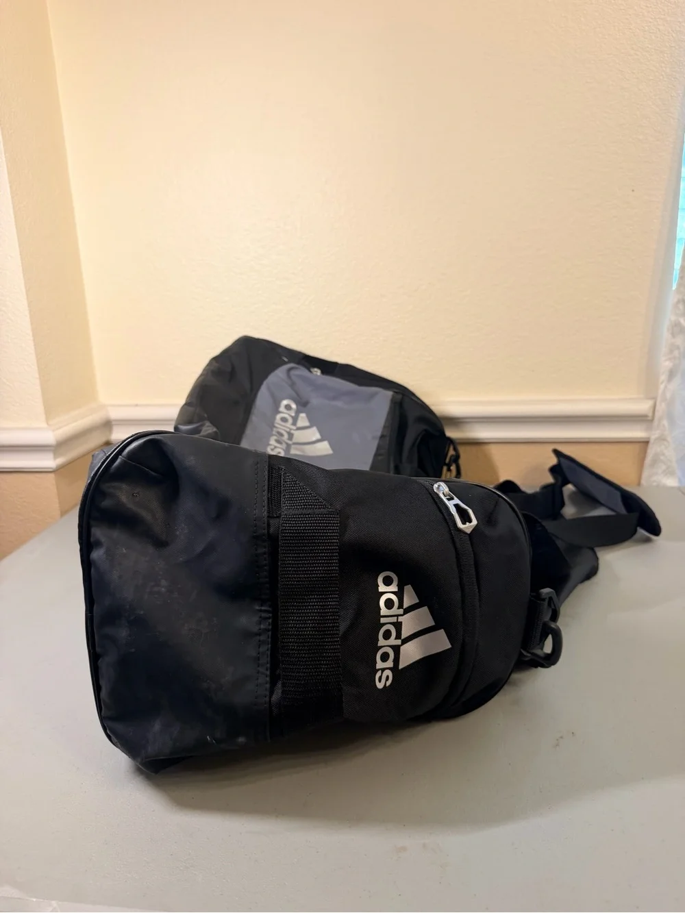 Adidas Black and Gray Men’s Duffel Bag